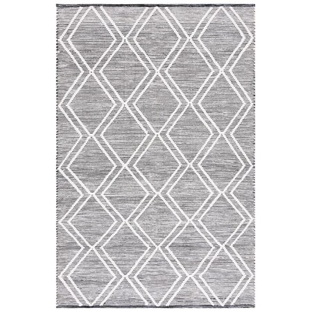 Safavieh 4 x 6 ft. Kilim Flat Weave Rectangle Area Rug Black & Ivory KLM449Z-4